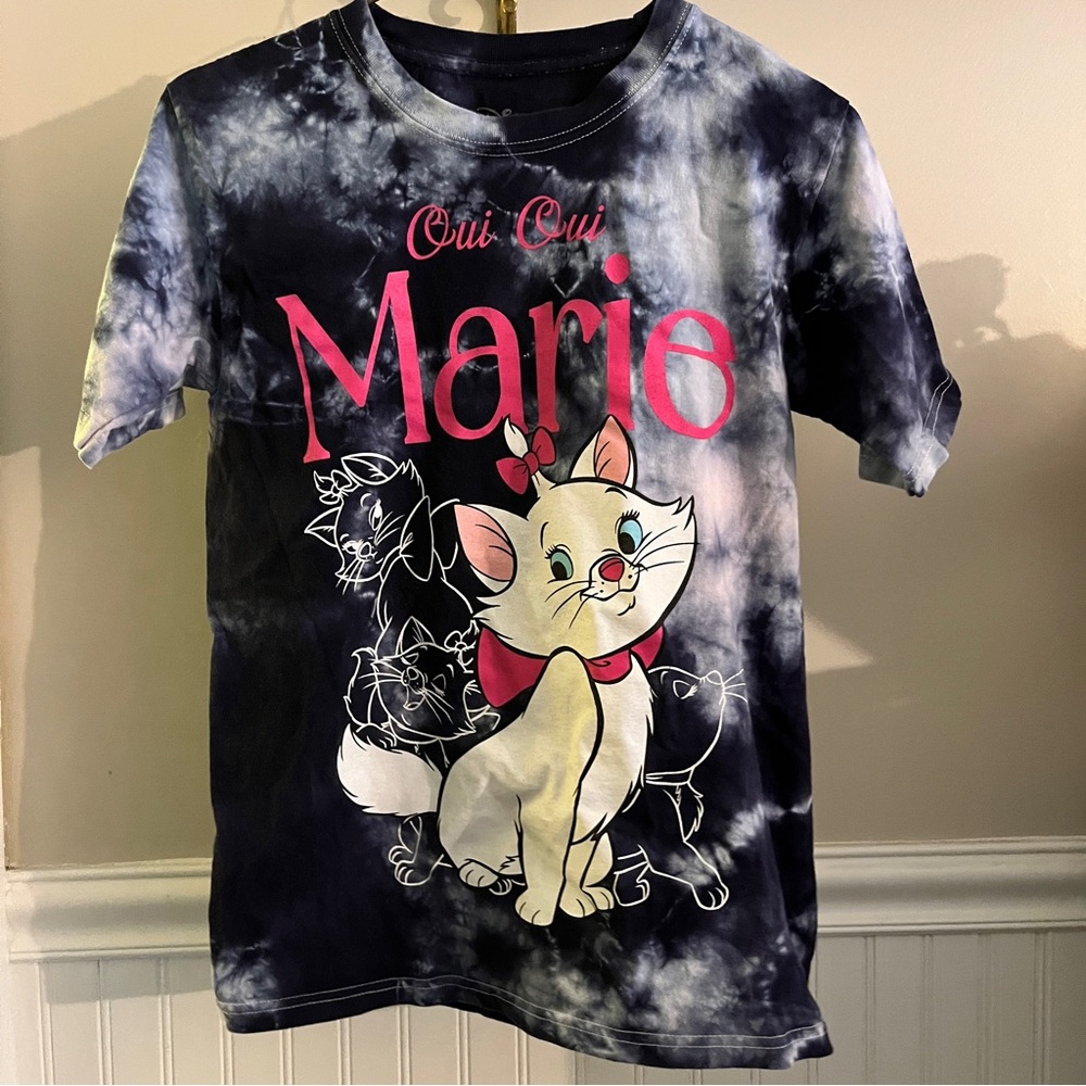 Disney The Aristocats Oui Oui Marie Tie-Dye Blue T-Shirt Small 100% cotton